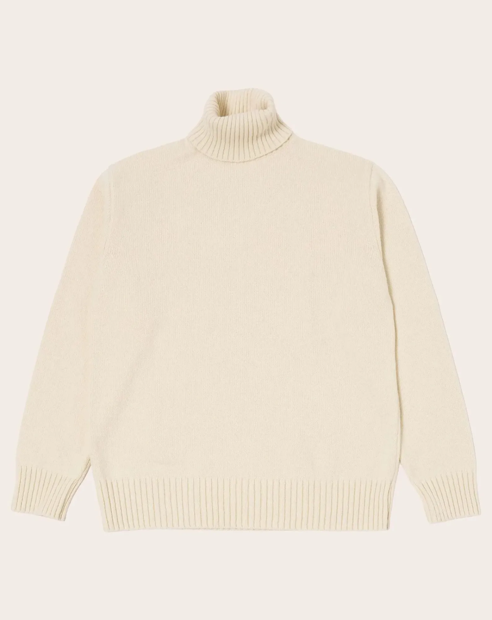 Universal Works Pulls, Gilets-Turtleneck Sweater Ecru