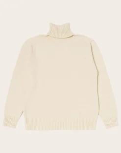 Universal Works Pulls, Gilets-Turtleneck Sweater Ecru