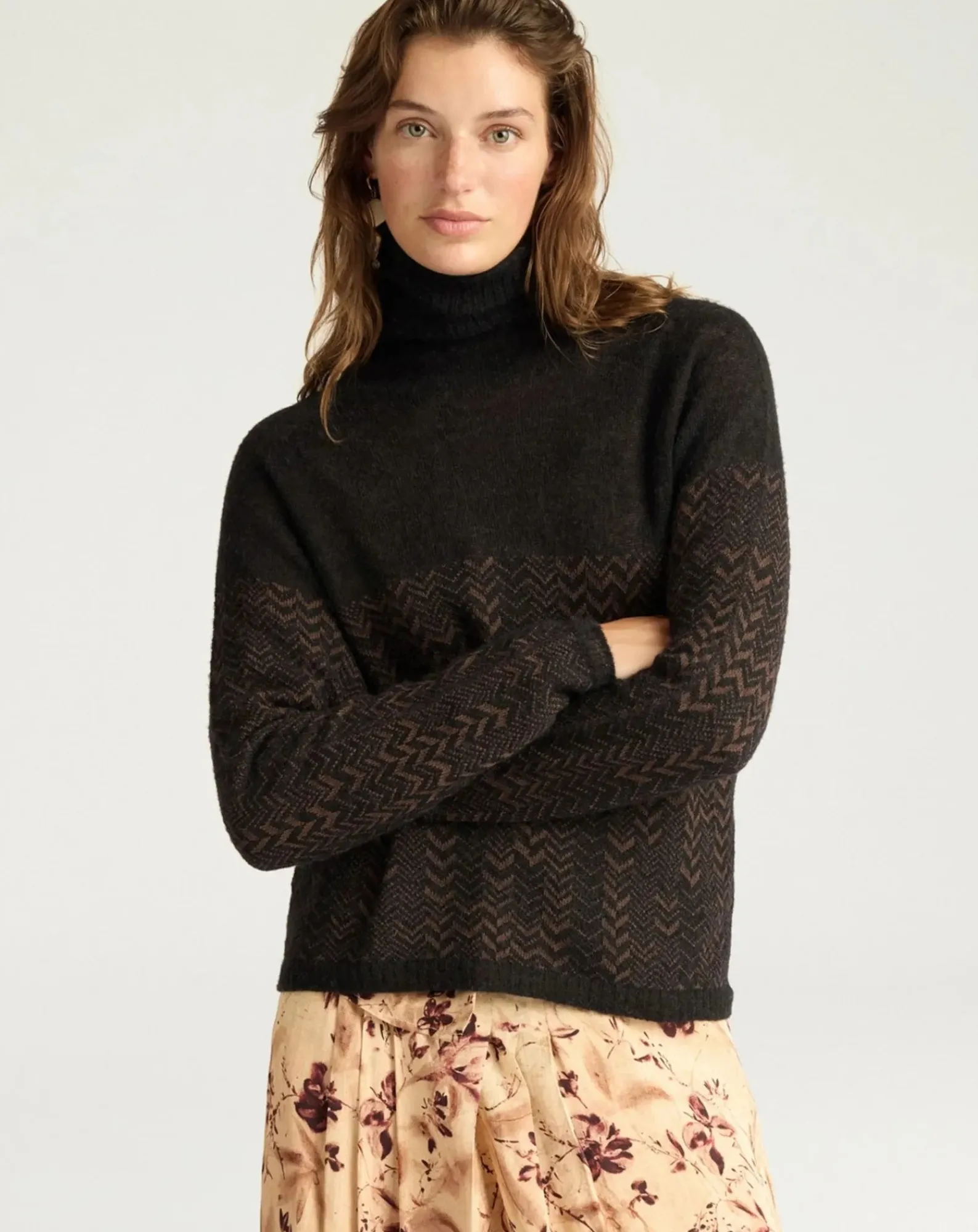 Momoni Pulls, Gilets-Twain Alpaca Sweater Marron