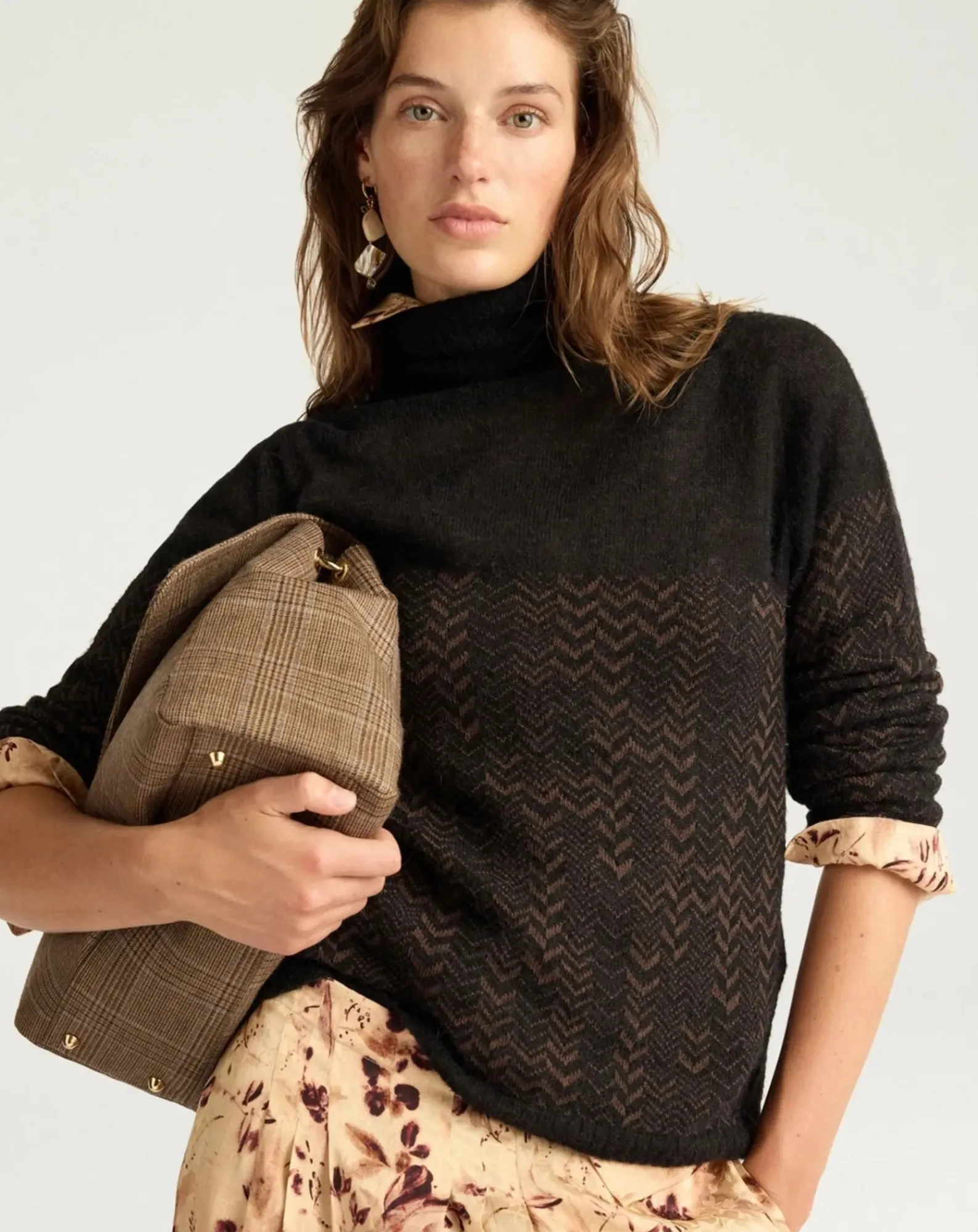 Momoni Pulls, Gilets-Twain Alpaca Sweater Marron