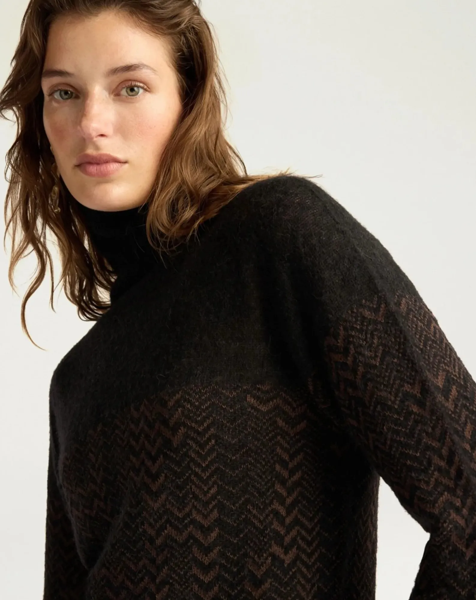 Momoni Pulls, Gilets-Twain Alpaca Sweater Marron