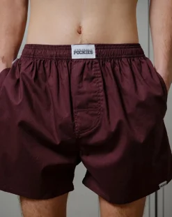 Pockies Chaussettes, Sous-Vêtements-UM Organic Cotton Boxers Rouge