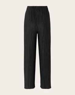 Samsoe Samsoe Pantalons, Jeans-Uma pleated pants in jersey Noir