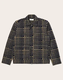 Universal Works Vestes, Manteaux-Uniform Zip Jacket Bleu marine