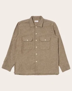 Universal Works Chemises-Utility shirt Olive