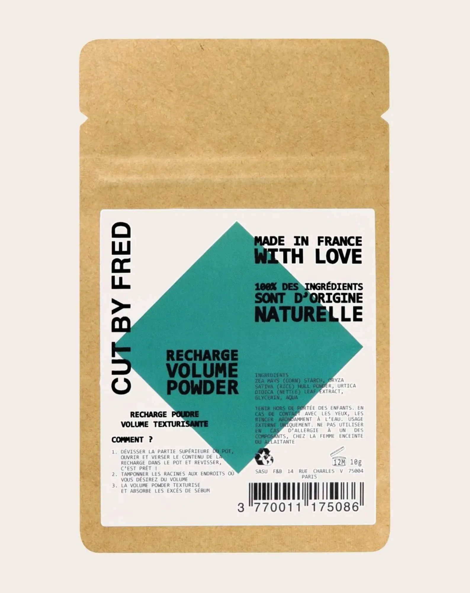 Cut By Fred Soins Des Cheveux|Soins Des Cheveux-Vegan Volume Powder Dry Shampoo Refill - 10 g Non teinté