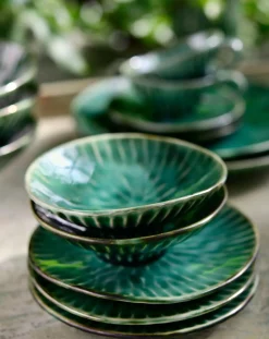 Serax Vaisselle-Verde Lanza plates, Pascale Naessens - Set of 2 Vert