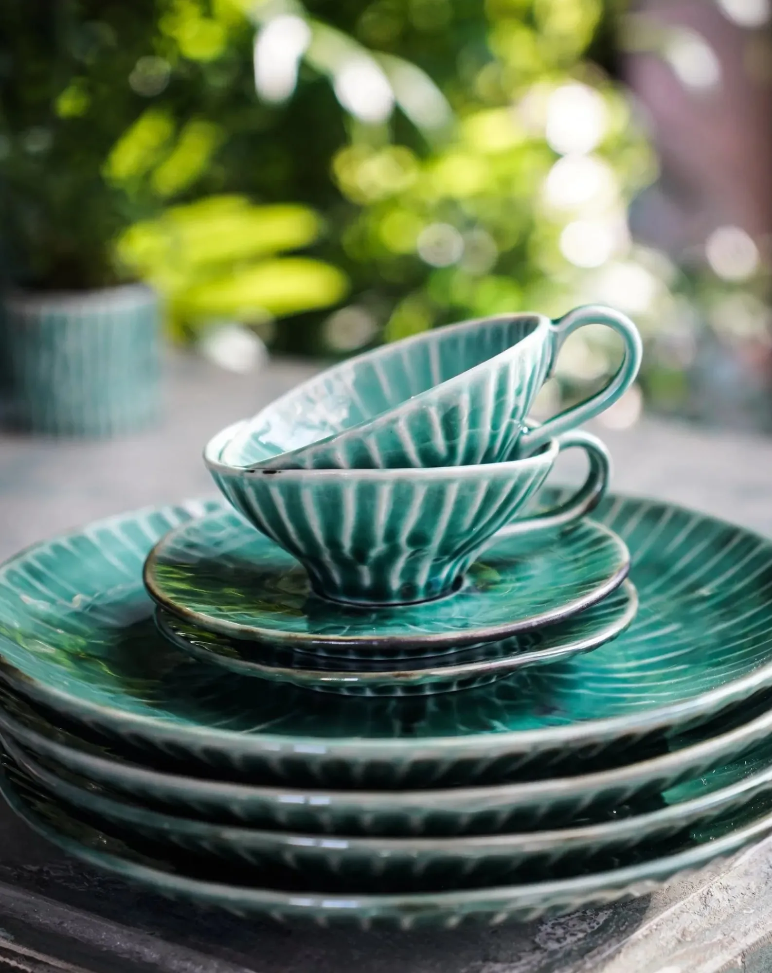 Serax Vaisselle-Verde Lanza plates, Pascale Naessens - Set of 2 Vert
