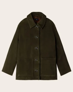 Soeur Vestes, Manteaux-Vincenzo Leather Jacket Kaki foncé