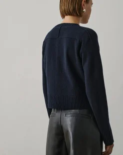 Soeur Pulls, Gilets-Virginia Merino Wool Cardigan Bleu marine