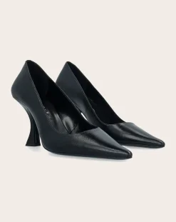 BY FAR Sandales, Escarpins-Viva Textured Leather pumps Noir