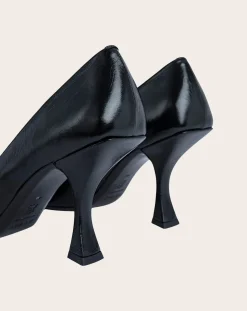 BY FAR Sandales, Escarpins-Viva Textured Leather pumps Noir