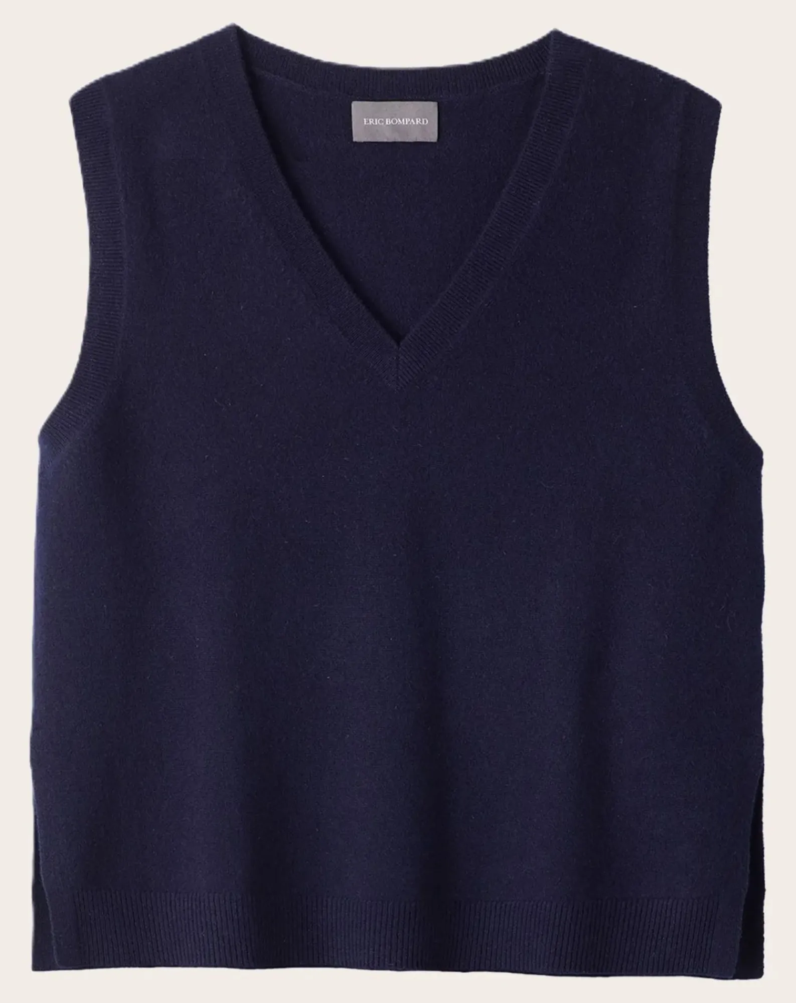 Bompard Pulls, Gilets-V-neck Sleeveless Cashmere Sweater Bleu marine