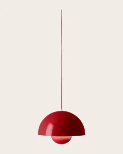 & Tradition Suspensions-VP2 Flowerpot Pendant Light, Verner Panton, 1968 Rouge vermillon
