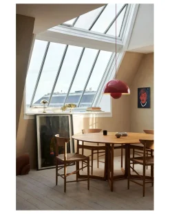 & Tradition Suspensions-VP2 Flowerpot Pendant Light, Verner Panton, 1968 Rouge vermillon