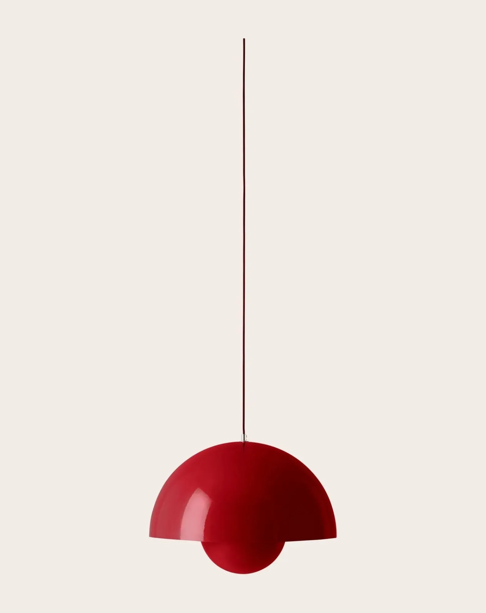 & Tradition Suspensions-VP2 Flowerpot Pendant Light, Verner Panton, 1968 Rouge vermillon