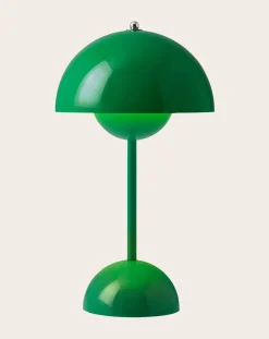 & Tradition Lampes À Poser-VP9 Flowerpot Portable Table Lamp, Vernon Panton Vert