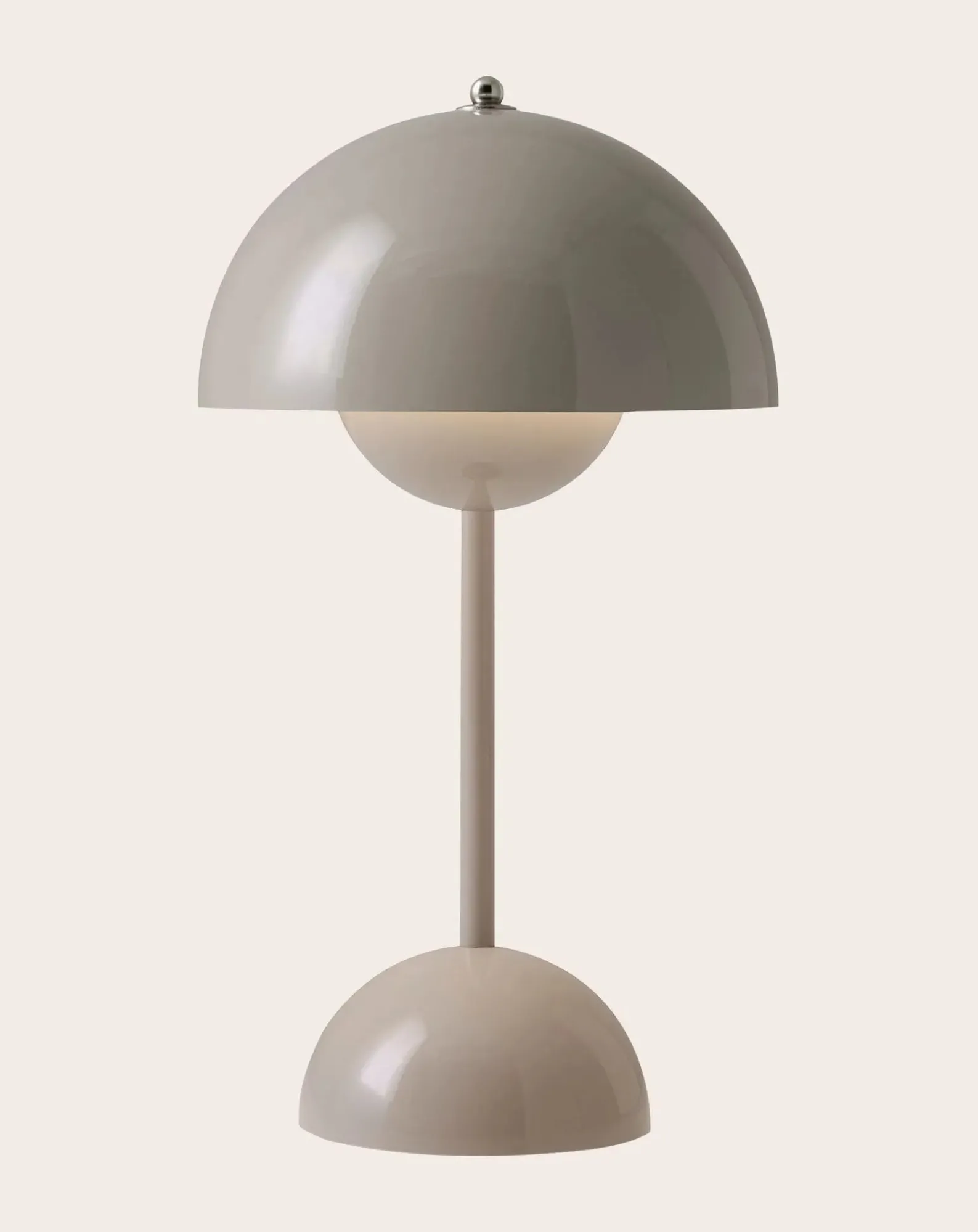 & Tradition Lampes À Poser-VP9 Flowerpot Portable Table Lamp, Vernon Panton Gris
