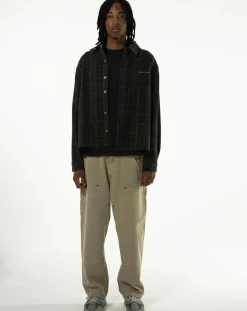 Goodies Sportive Chemises-Washed Toffee Cotton Shirt Marron