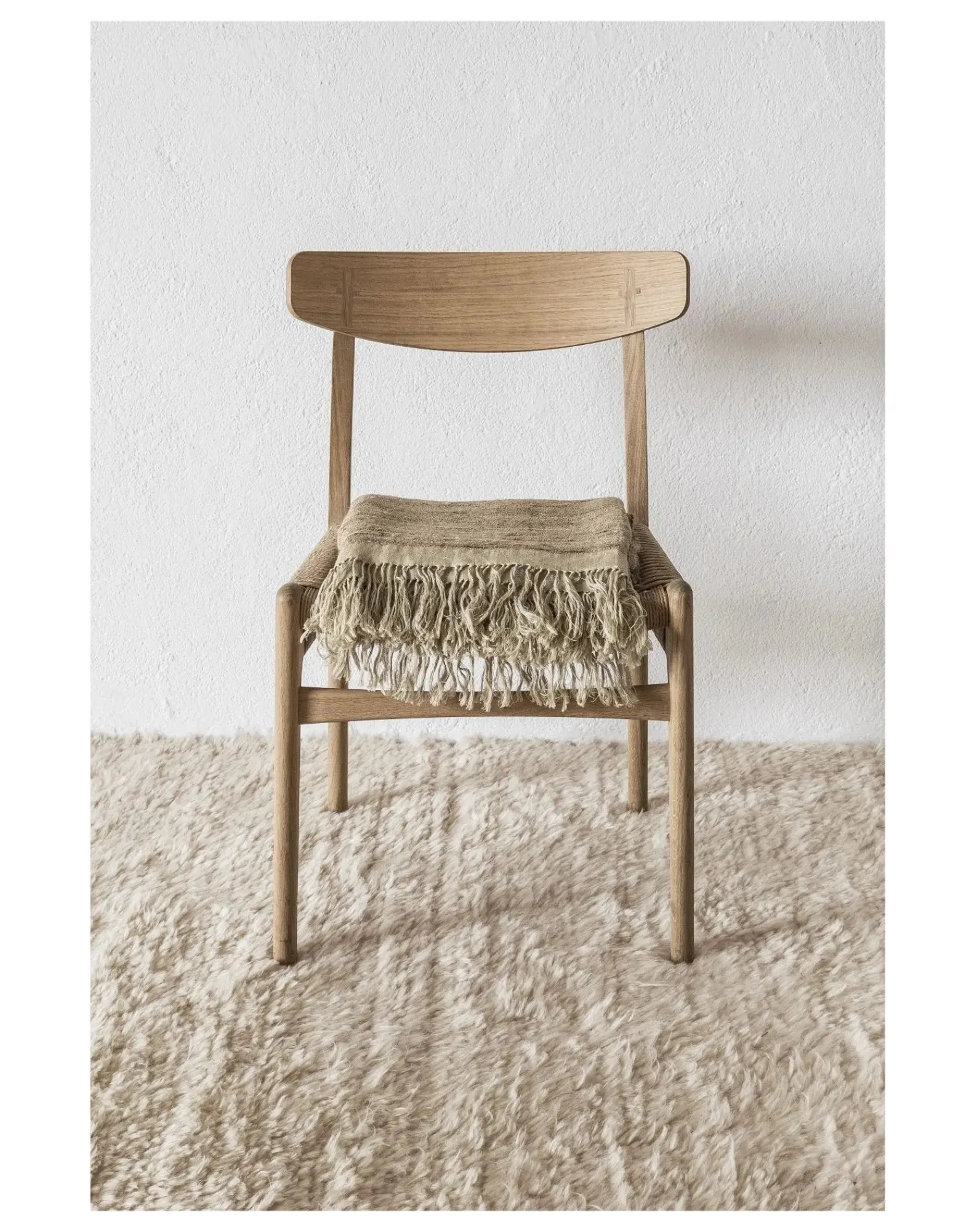 Nanimarquina Tapis-Wellbeing Afghan Wool Rug, Ilse Crawford Ecru