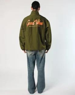 TEE LIBRARY Tee-Shirts, Polos-What Life is-Good Vibes Nylon Jacket Noir