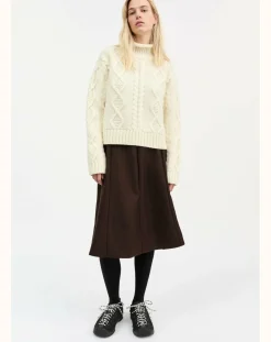 Skall Studio Pulls, Gilets-White Sun Merino Wool Sweater Ecru