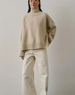 Soeur Pulls, Gilets-William Merino Wool Sweater Ecru chiné