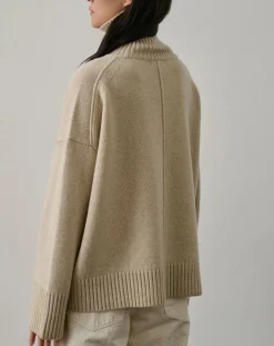 Soeur Pulls, Gilets-William Merino Wool Sweater Ecru chiné