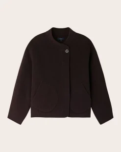 Soeur Vestes, Manteaux-Windsor Coat Wool Aubergine