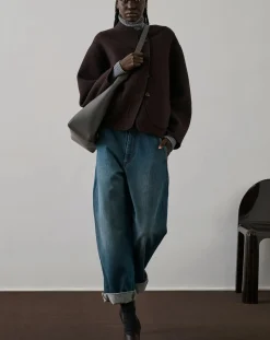 Soeur Vestes, Manteaux-Windsor Coat Wool Aubergine
