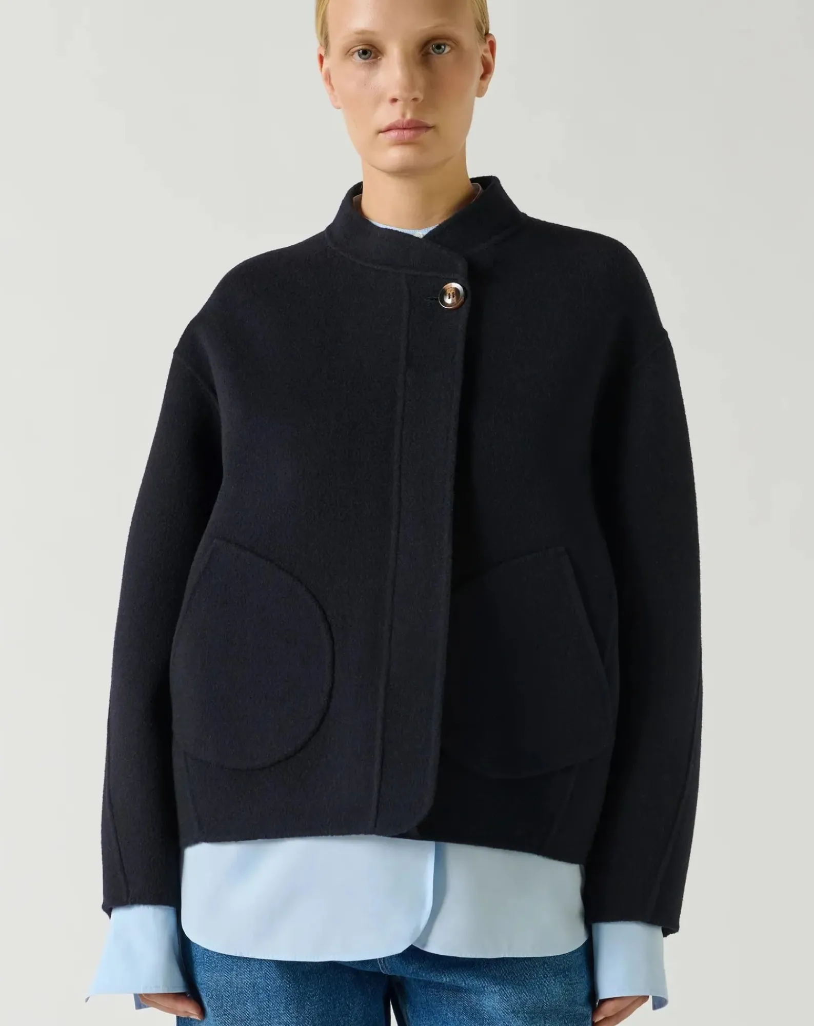 Soeur Vestes, Manteaux-Windsor Coat Wool Bleu marine
