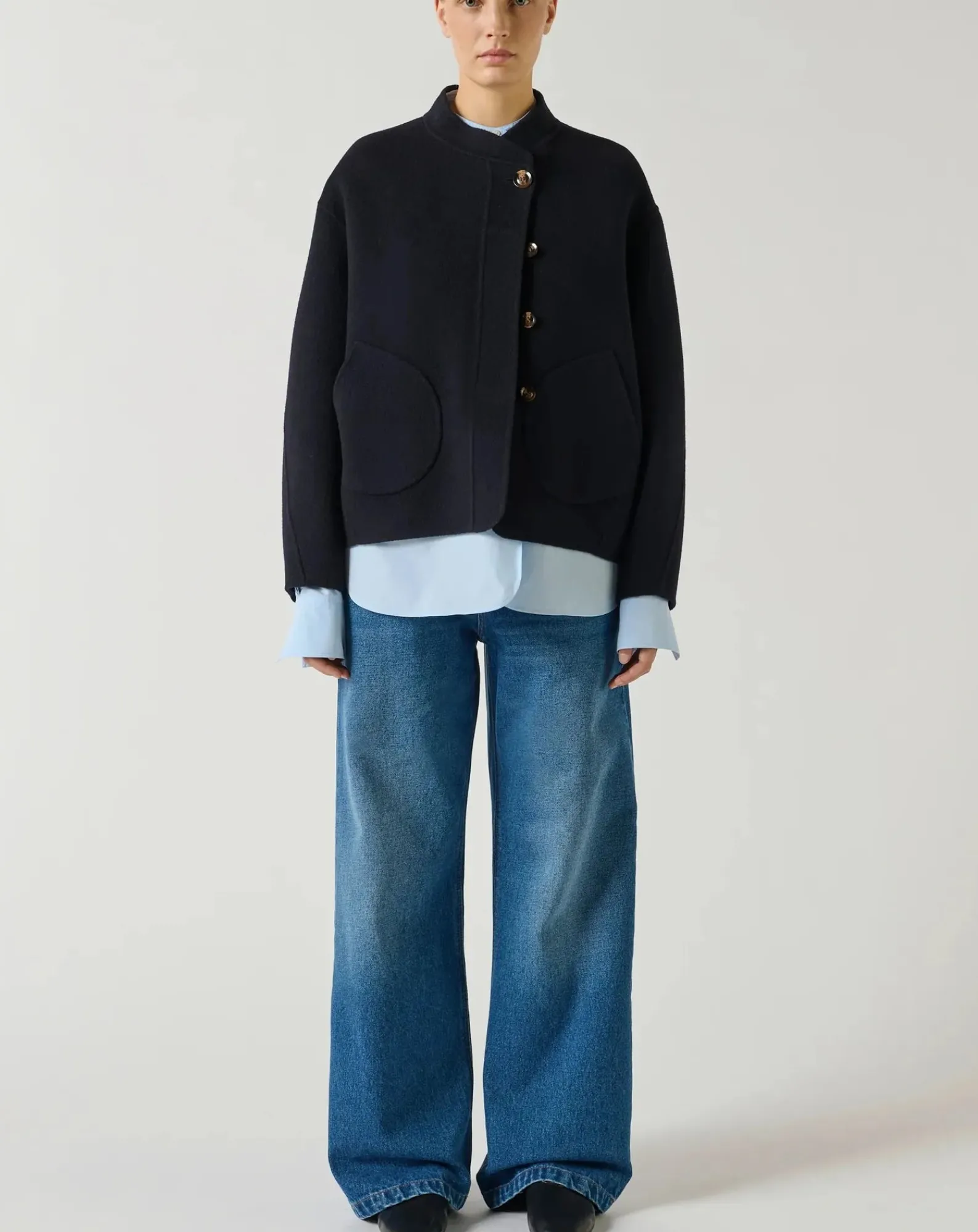 Soeur Vestes, Manteaux-Windsor Coat Wool Bleu marine