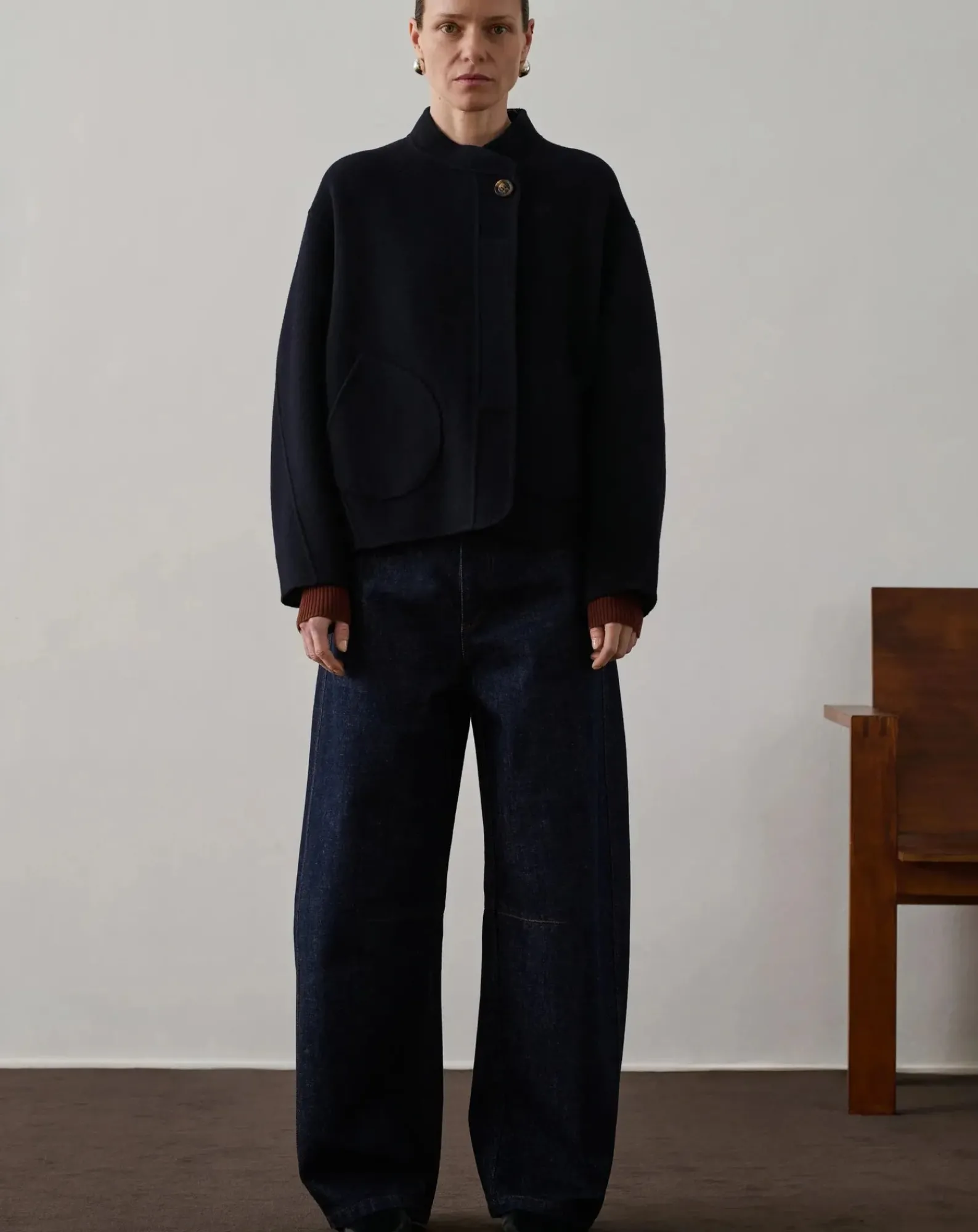 Soeur Vestes, Manteaux-Windsor Coat Wool Bleu marine