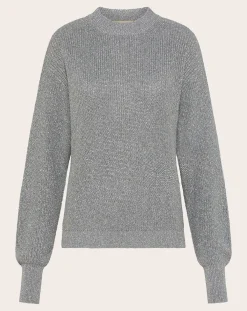 Momoni Pulls, Gilets-Windsor Sweater Metallic Argenté