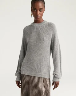 Momoni Pulls, Gilets-Windsor Sweater Metallic Argenté