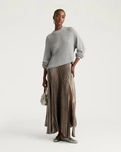Momoni Pulls, Gilets-Windsor Sweater Metallic Argenté