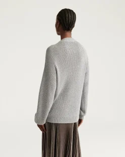 Momoni Pulls, Gilets-Windsor Sweater Metallic Argenté