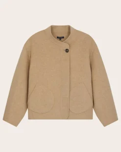 Soeur Vestes, Manteaux-Windsor Woollen Coat Beige chiné