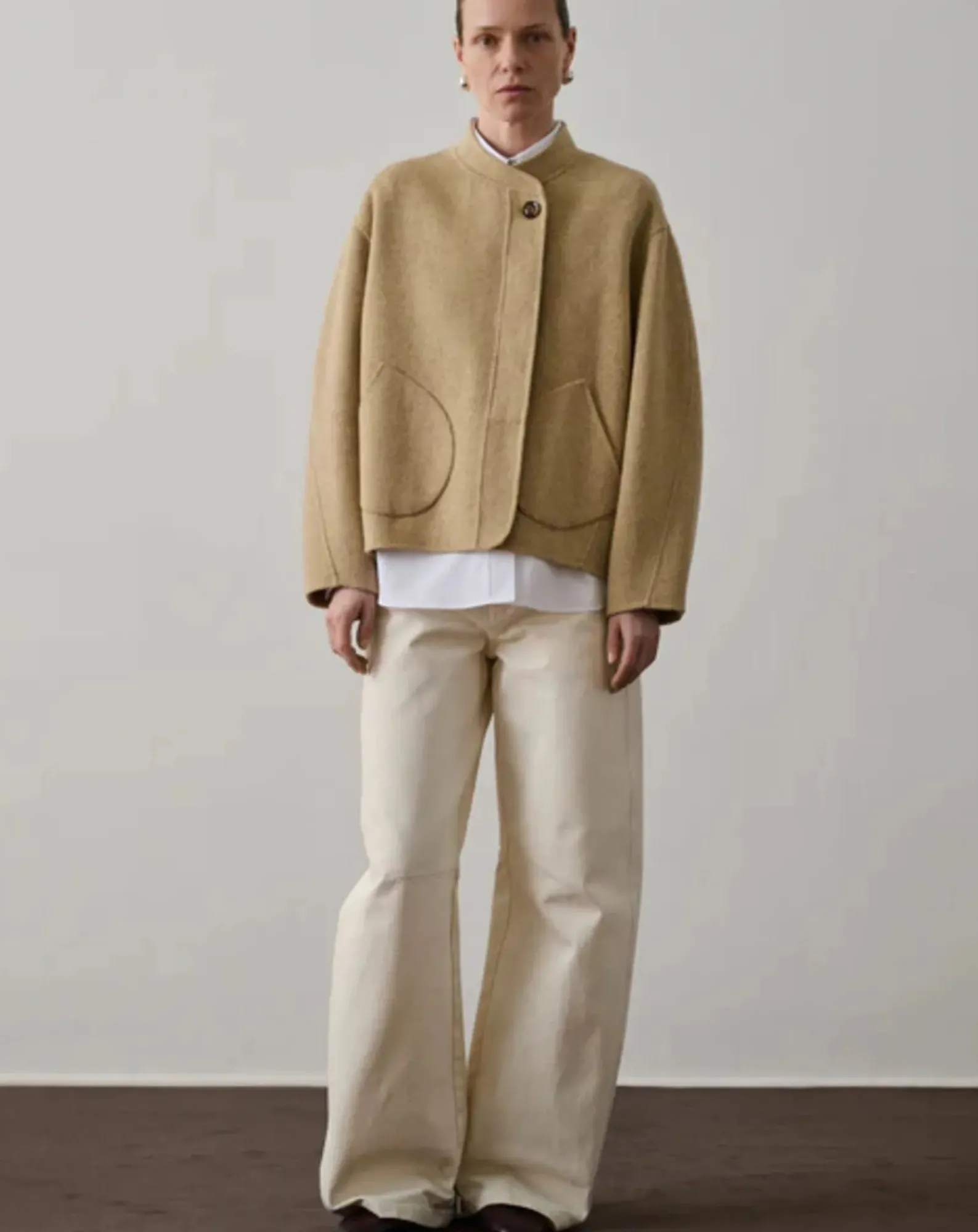 Soeur Vestes, Manteaux-Windsor Woollen Coat Beige chiné