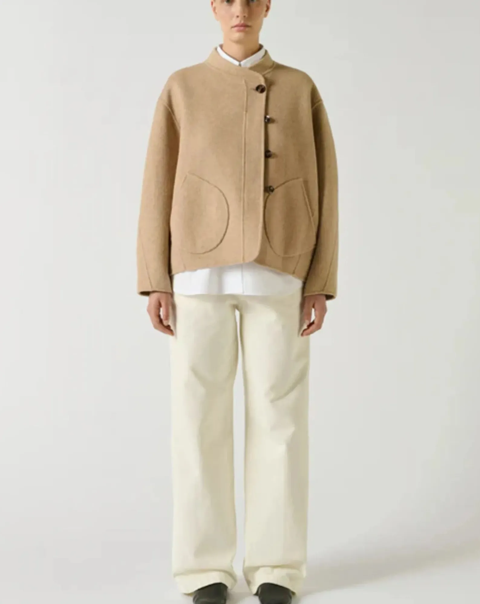 Soeur Vestes, Manteaux-Windsor Woollen Coat Beige chiné