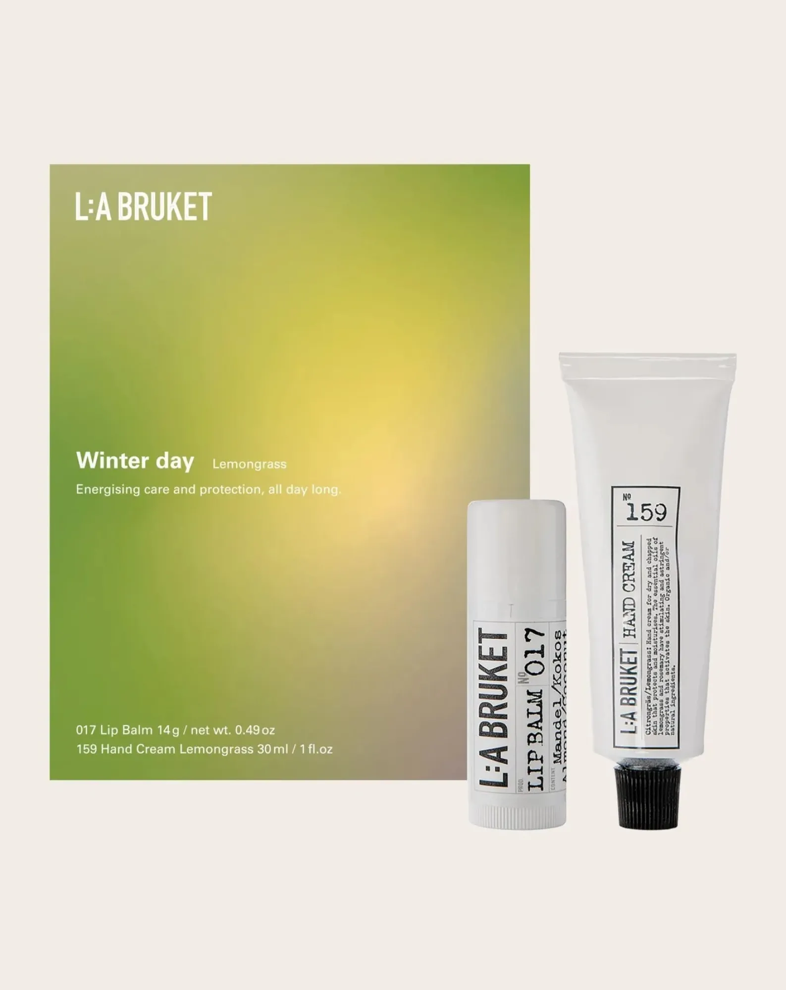 L:A BRUKET Coffrets|Coffrets-Winter Day duo lip and hand set 017 & 158 Non teinté