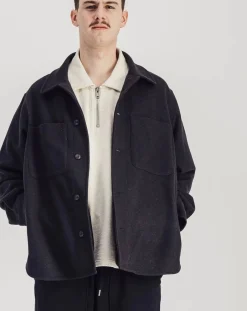 Parages Vestes, Manteaux-Woody Wool Overshirt Anthracite
