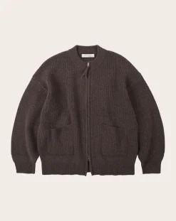 Frizmworks Pulls, Gilets-Wool Deck Zipped Cardigan Marron