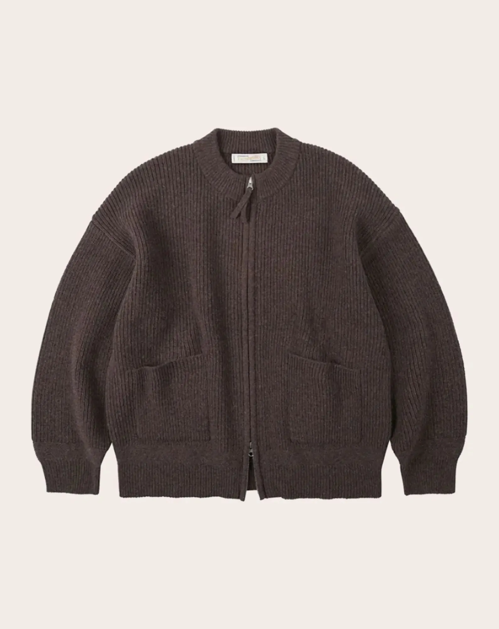 Frizmworks Pulls, Gilets-Wool Deck Zipped Cardigan Marron