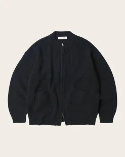 Frizmworks Pulls, Gilets-Wool Deck Zipped Cardigan Bleu marine
