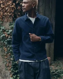 Later Chemises-Wool Epure Overshirt Bleu marine