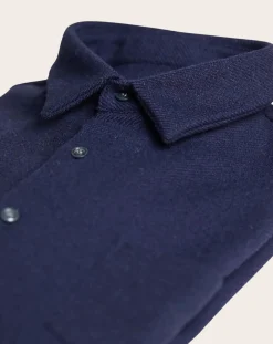 Later Chemises-Wool Epure Overshirt Bleu marine
