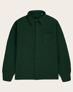 Later Chemises-Wool Epure Overshirt Vert foncé