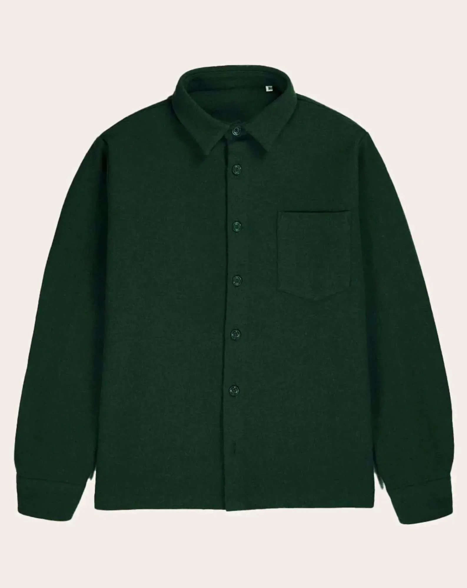 Later Chemises-Wool Epure Overshirt Vert foncé