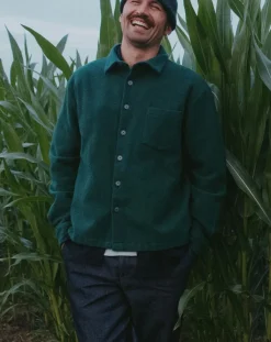Later Chemises-Wool Epure Overshirt Vert foncé